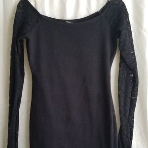 Forever 21 Black Lace Mini Dress Small